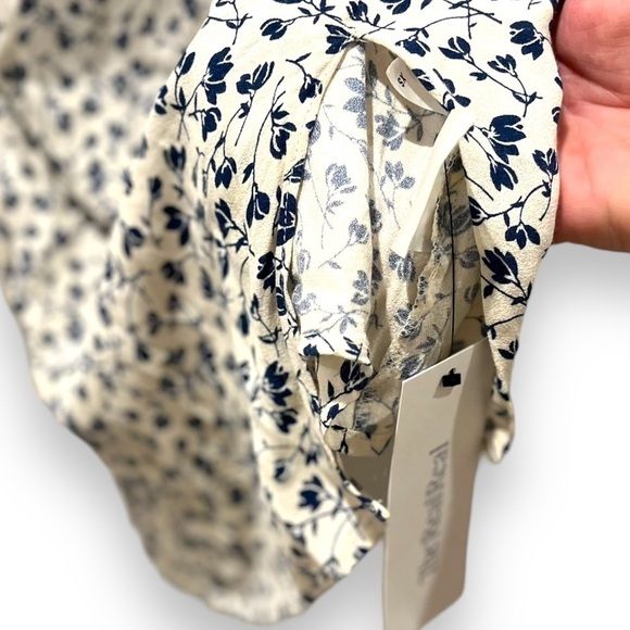 Reformation Dress Mini Floral Cream Blue Marlowe Size XS - Picture 5 of 7